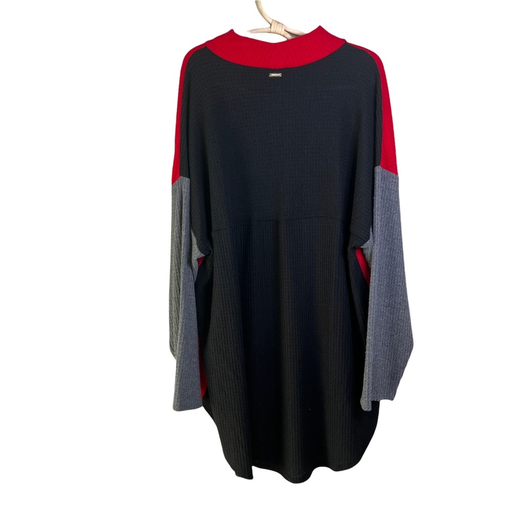 Calvin Klein Mockneck Colorblock Waffle Knit Top Size 2X Plus - Picture 6 of 16